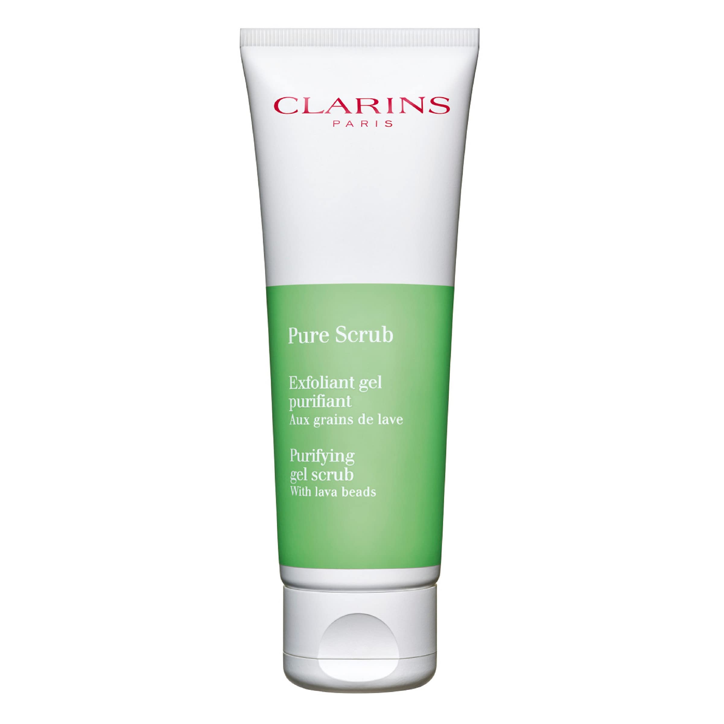 Clarins Pure Scrub | Award-Winning | Foaming Gel Face Scrub With Lava Beads | Deeply Exfoliates, Mattifies and Visibly Tightens Pores | Paraben-No | SLS-No | Mineral Oil No | Oily To Combination