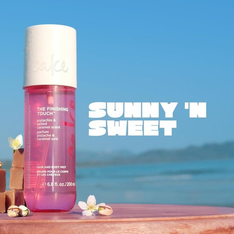Cake Beauty Hair & Body Mist - Pistachio & Salted Caramel Scent - Nourishing Vitamin E & Argan Oil - 6.8 Fl Oz / 200 mL
