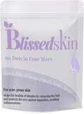BLISSED SKIN Invisible Pimple Patches for Face - Hydrocolloid Acne Patches with Tea Tree Oil - Gentle, 60 Effective Zit Patches in Four Sizes