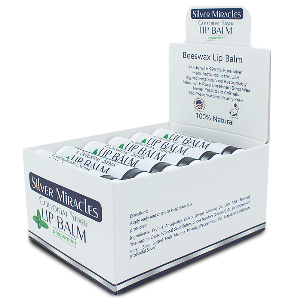 Silver Miracles Colloidal Silver Lip Balm 18-pk Retail Box