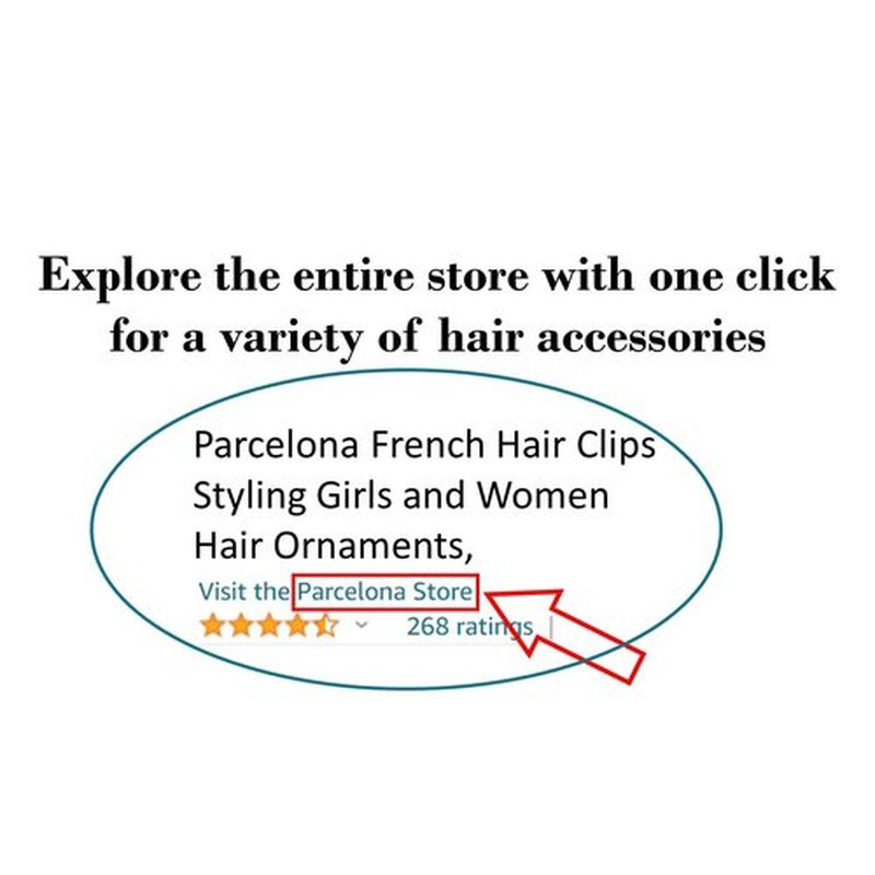 Parcelona French Classic Large Pony 1.75" Celluloid Non Slip Jaw Hair Claw Clips Fashion Durable Styling Women Hair Accessories, Made in France (Tortoise Shell and Black)