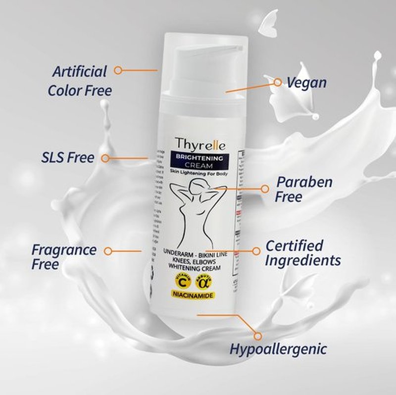 Skin Lightening Cream, Underarm, Knees, Elbows, Inner Thigh, Bikini Areas, Skin Bleaching Cream with premium ingredients (50ml, 1.69 fl oz)