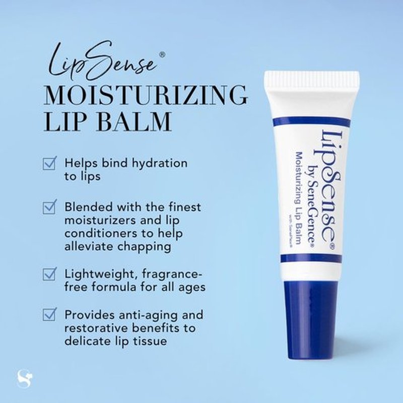 SeneGence LipSense Moisturizing Lip Balm, Clear, 0.25 Oz, Fragrance-Free Formula, Nourishing Coconut Oil, Shea and Cocoa Butter, Matte Finish for Dry Lips
