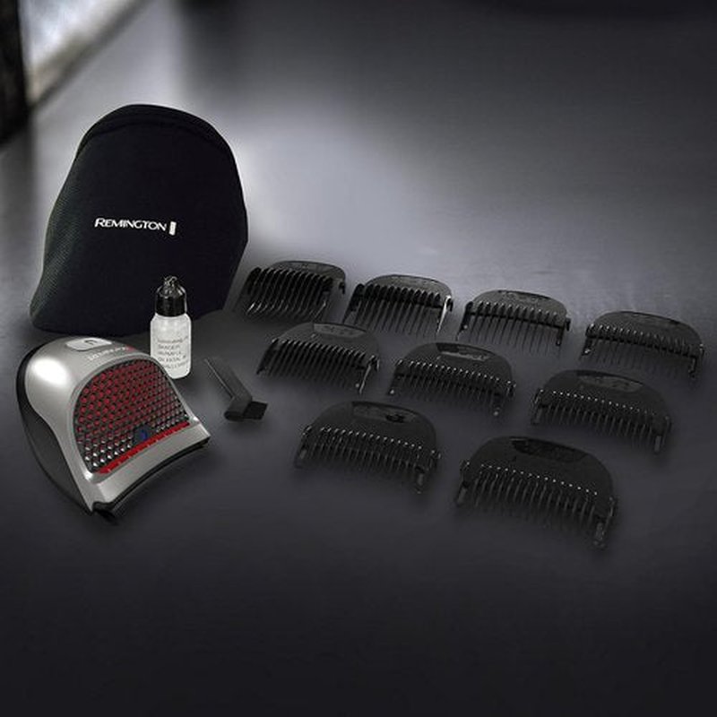 Remington Shortcut Pro Self-Haircut Trimmer Kit - Waterproof Cordless Electric Razor with 9 Lengths | 14-Piece Set