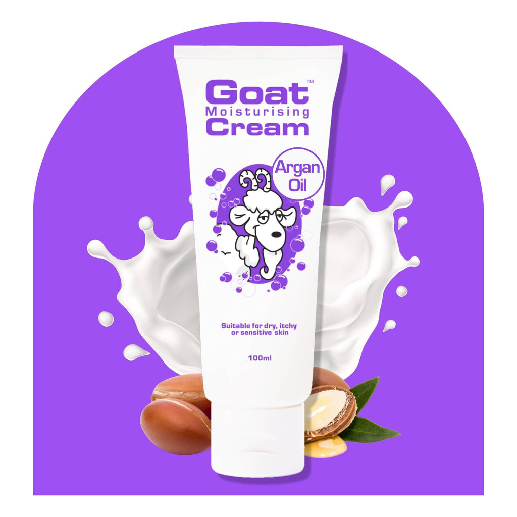 Goat Milk Moisturizing Cream with Argan Oil100ml, Suitable for dry itchy or sensitive skin, Made in Australia