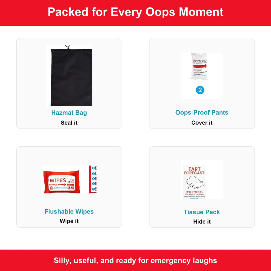 VANCON Funny Gag Gift Emergency Kit – Hilarious Practical Joke Survival Kit, Novelty White Elephant Gift for Adults
