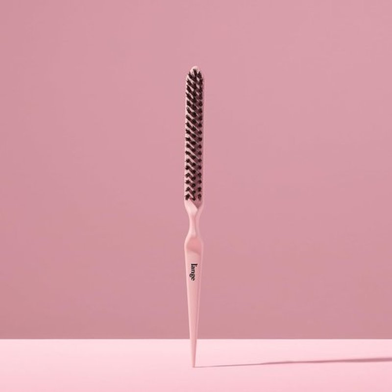 L'ANGE HAIR Detangling Teasing Brush with Nylon & Boar Bristles | Precise Sectioning | Adds Volume & Root Lift | Tames Flyaways & Frizz | Indented Grip | All Hair Types (Blush)