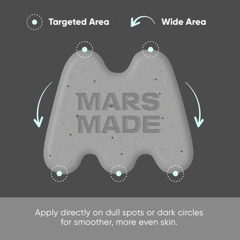 MARS MADE Niacinamide Facial Bar with Black Sesame - Nourishing & Moisturizing Face Wash Soap Bar for All Skin Types - Vegan & Travel-Friendly Korean Skincare (95g, 3.35 oz)