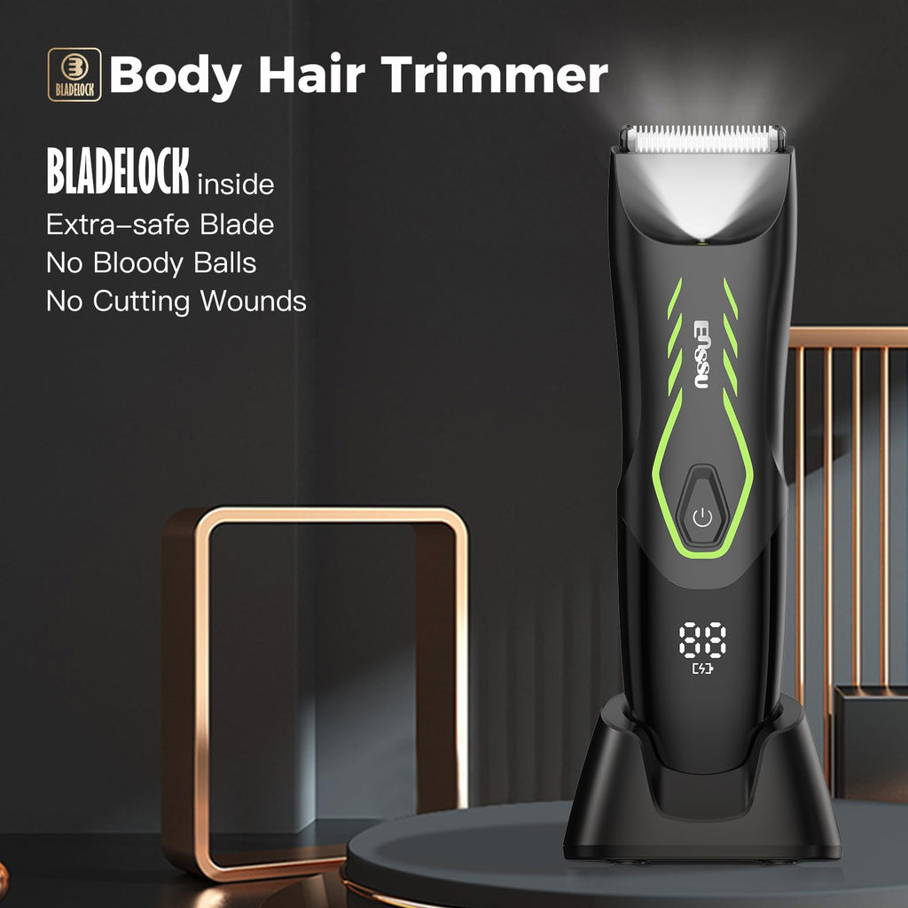 Manscape Body Hair Trimmer for Men w/Light Pubic Hair Trimmer Safe Blade