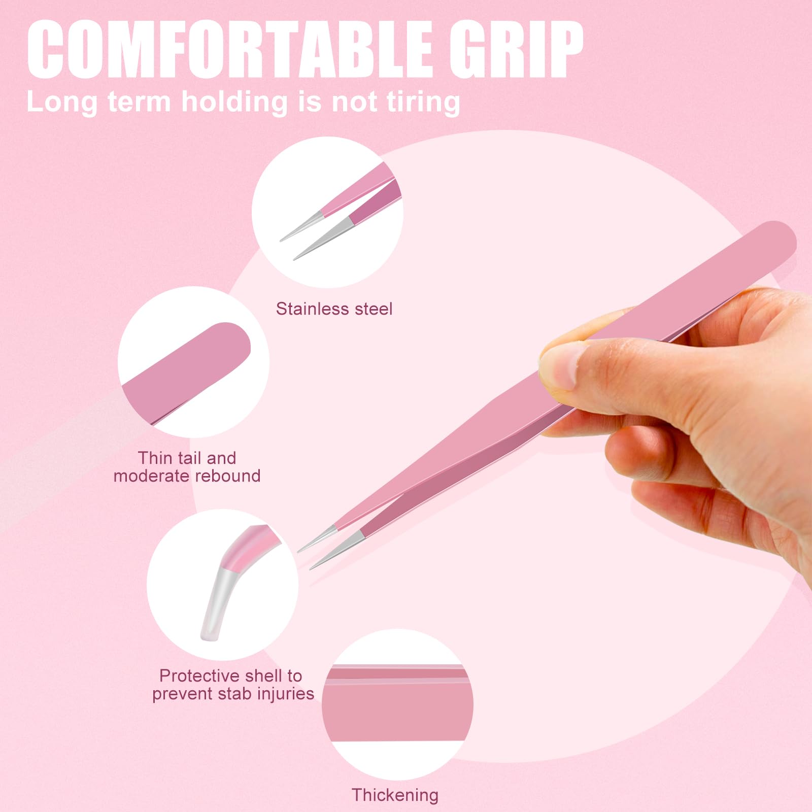 Foihukelim Industrial Tweezers,for Craft,Soldering, Laboratory Work,