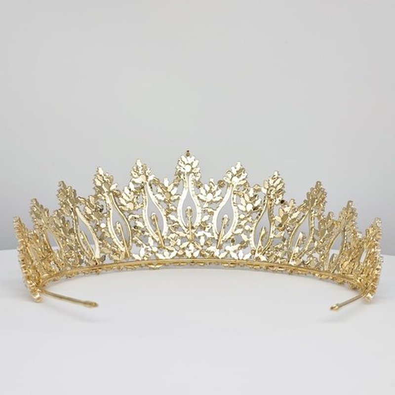 Luxury Wedding Tiaras for Bride Cubic Zirconia Big Tall Crown Quinceanera Crystal Headband for Women CZ Pageant Birthday Prom Party Headpiece Bridal Hair Accessories Gold