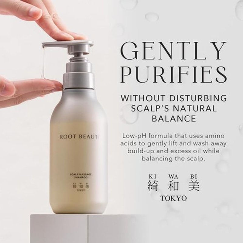Kiwabi Root Beauté Itchy Scalp Shampoo - Sulfate-Free Natural Treatment for All Skin Types | 23 Botanicals for Hair Growth