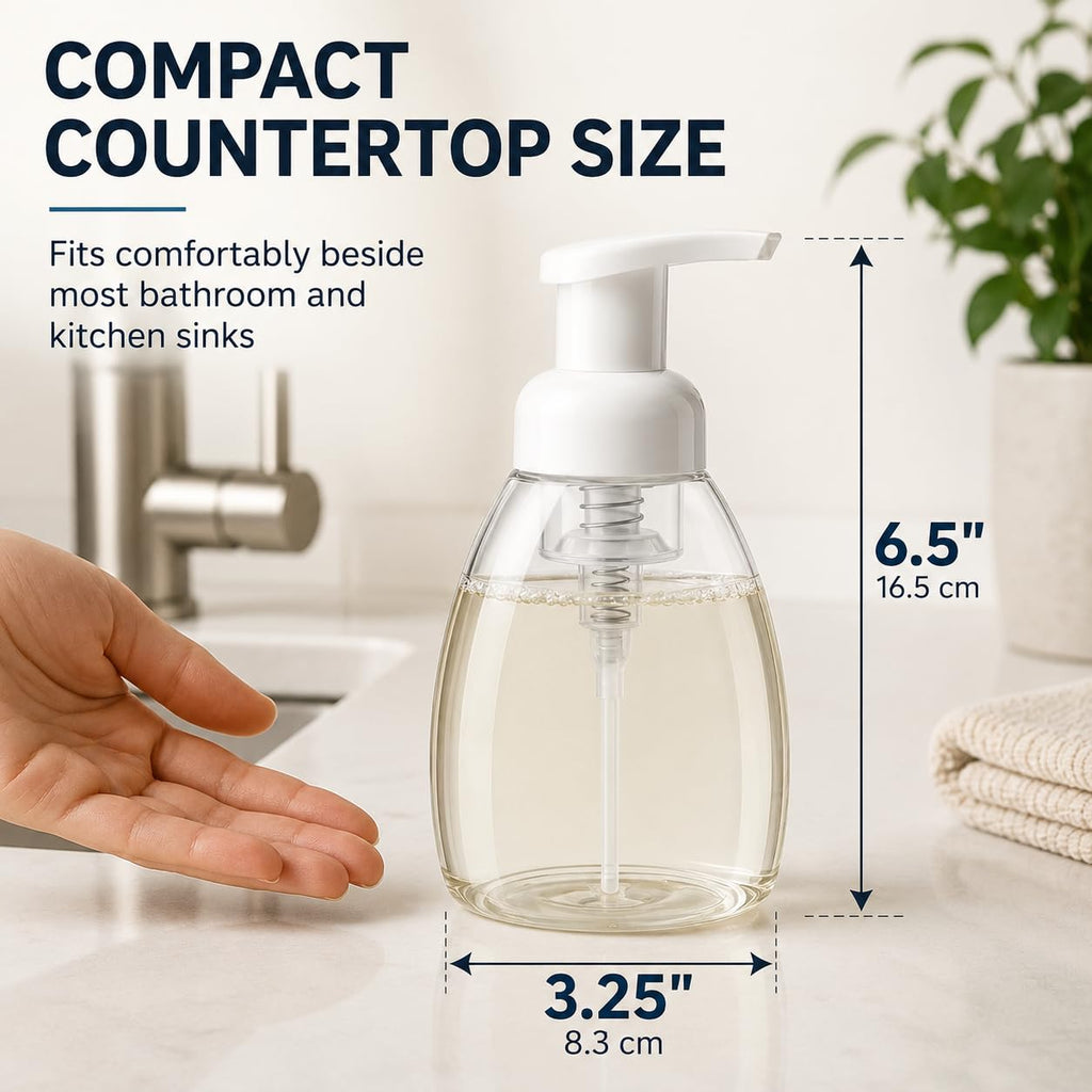 Bar5F Foaming Soap Dispenser Pump Bottle for Dr. Bronner's Castile Liquid Soap 8.5-Ounce Pack of 2