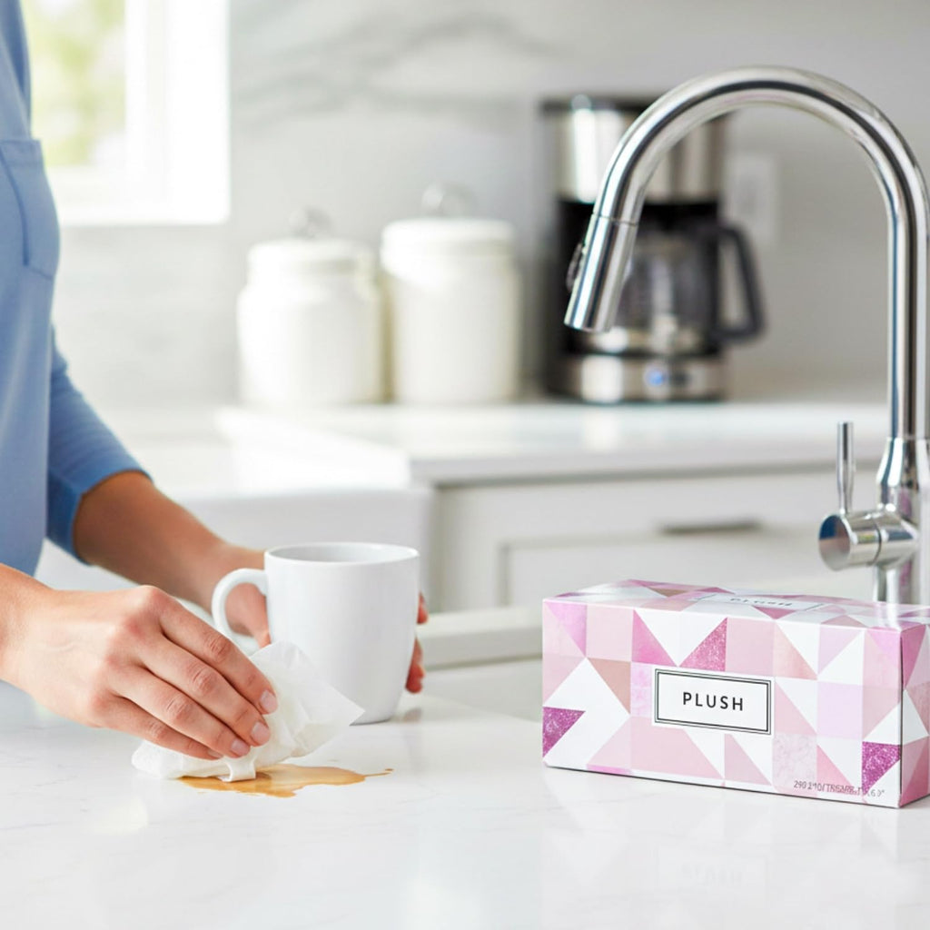 Ultra-Soft 2-Ply Tissues - 7" x 6.9" (5 Packs of 230 Sheets) - Durable & Absorbent - Perfect for Home, Office & Travel