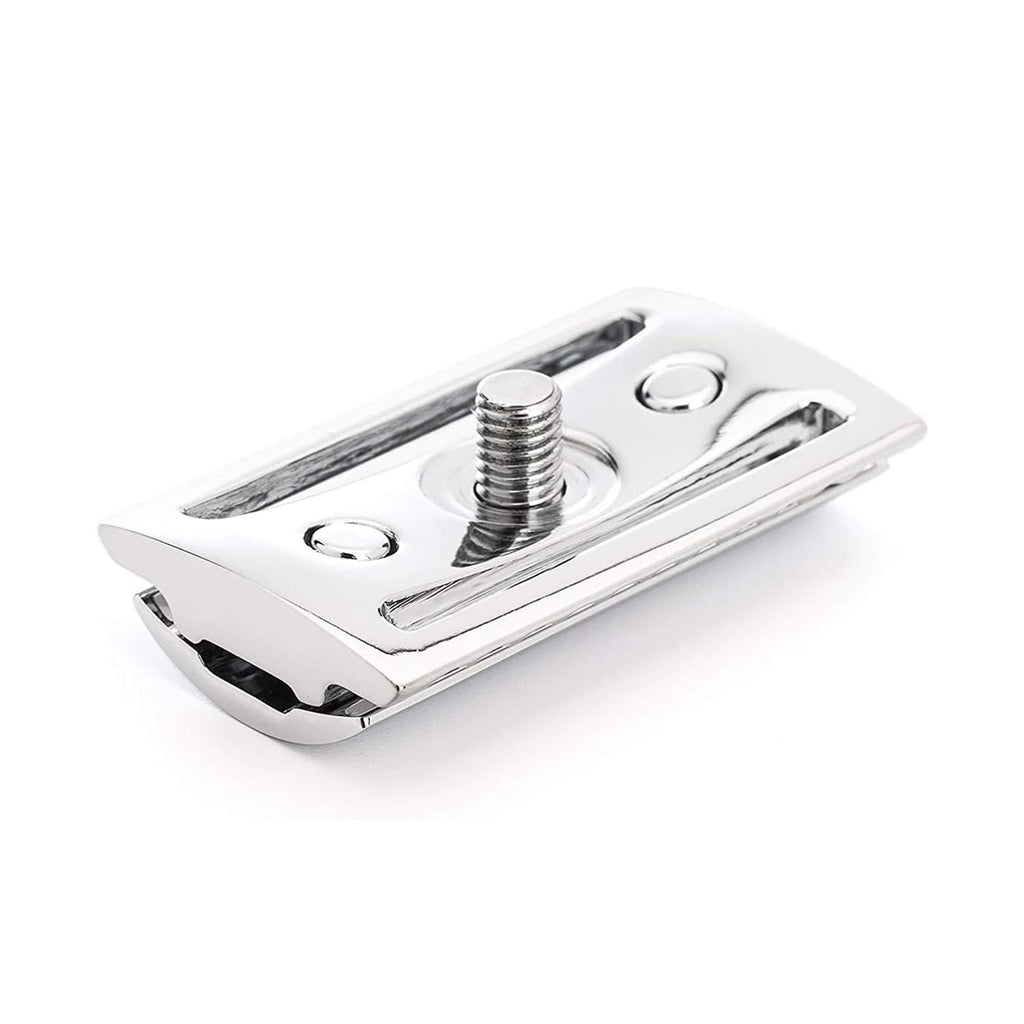 MÜHLE EDITION Chrome 2-Piece Shaving Set - Classic Closed Comb R89 Safety Razor & Razor Stand – Safety Razor Kit for Men, Shaving Razor, Straight Razor Shaving Kit for Men