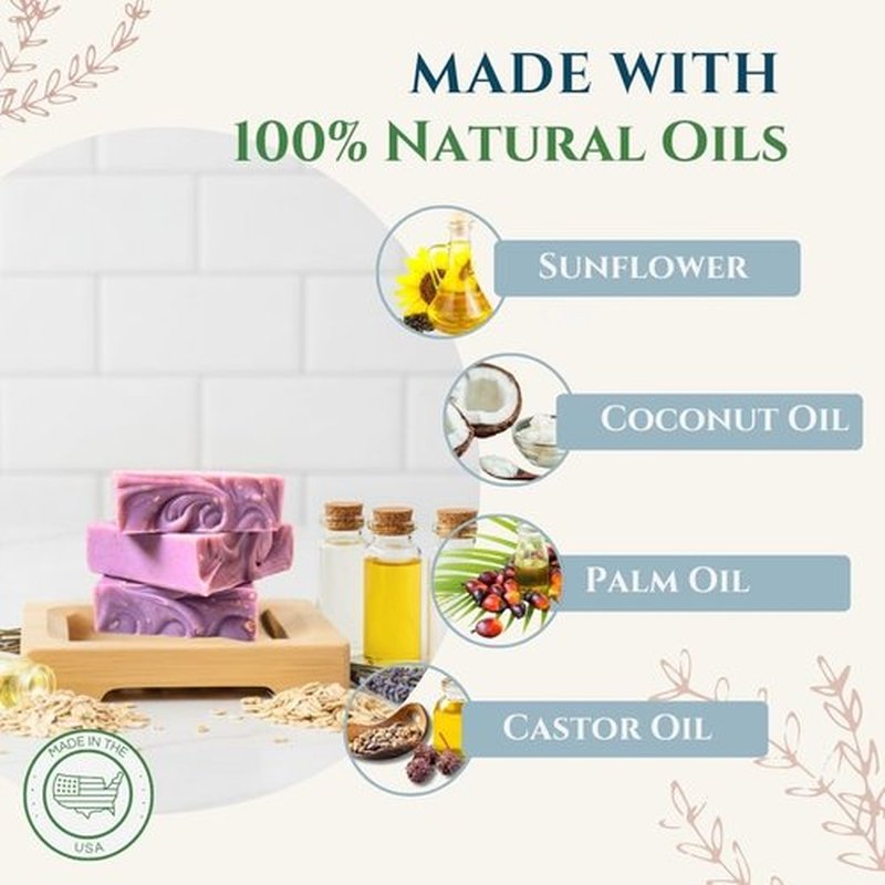 sudsverse Lavender Oatmeal Essential Oil Artisan Soap | Handcrafted Cold Process Plant Based Natural Bar for Sensitive Skin, Aromatherapy | Handcrafted in USA