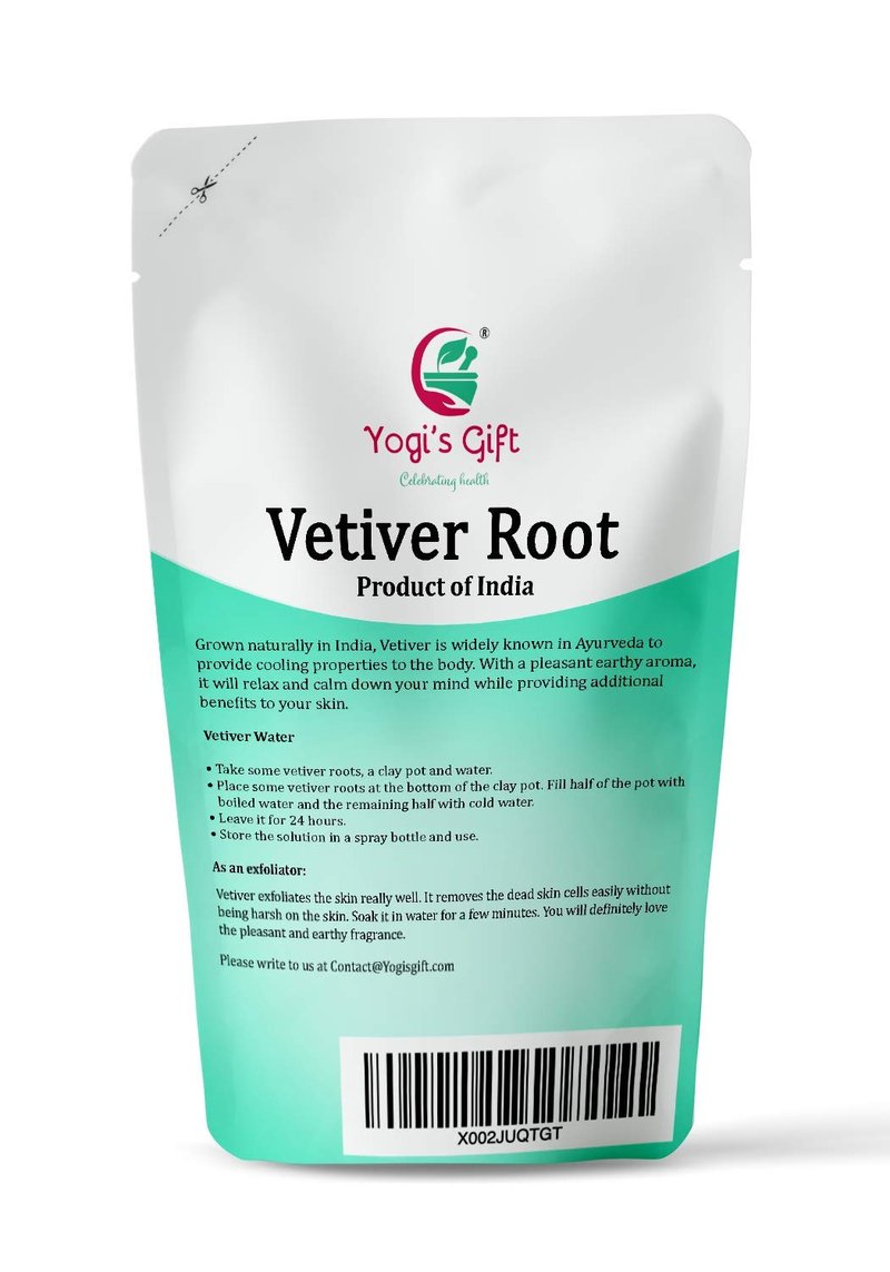 VETIVER Root 4 oz(114 Grams) | Great Aromatic Roots | 100% Pure and Natural Mesmerizing Fragrance | Product of India | Non-GMO, Vegan | Yogi's Gift®