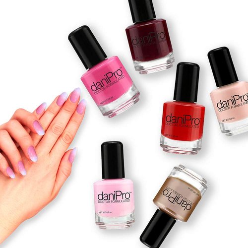 daniPro – Doctor Formulated Nail Polish - Hot Pink - Promotes Healthier, Stronger Nails - Biotin and Vitamins A & E - Toxin-Free - Super Quick Drying