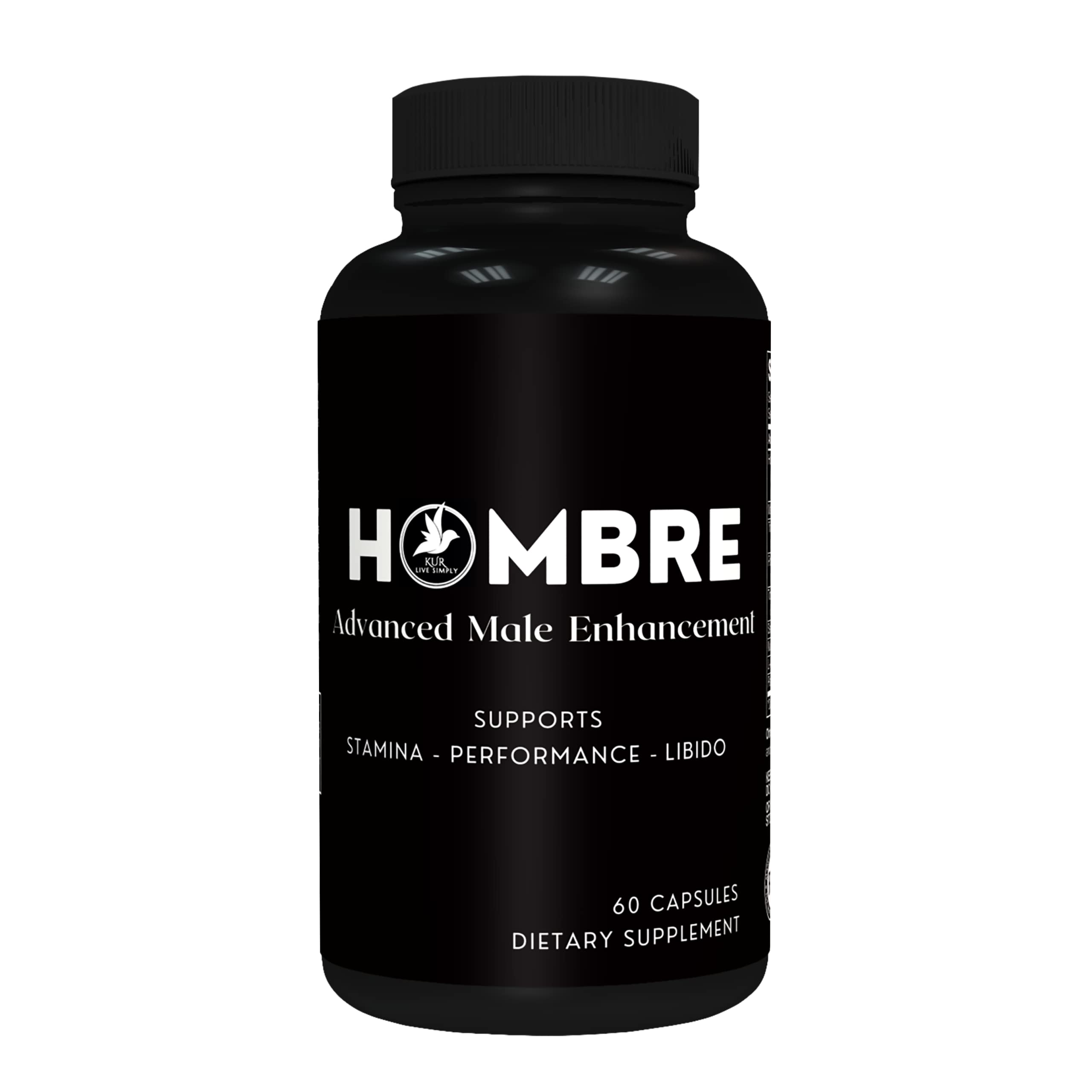 Hombre Male Enhancing Supplement – Add 2 in 60 Days With Our Enlargement Pills for Men Muscle Growth – Increase Size, Strength, Stamina – Endurance, Performance, Energy Booster - 60 Capsules
