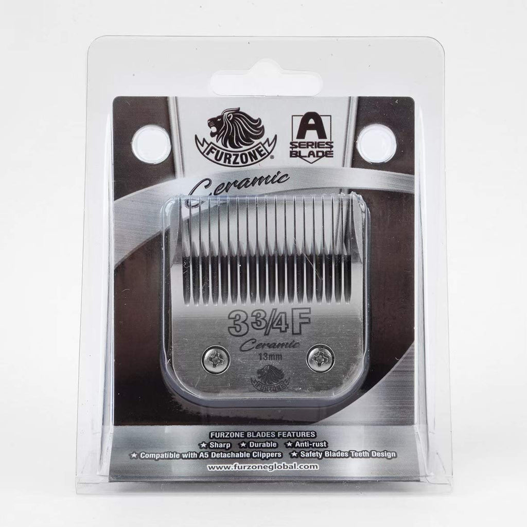 FURZONE Detachable Ceramic Blade - Size 3 3/4F Blade 1/2", Made of High-Tech Ceramic Materials, Compatible with Most Andis, Oster, Wahl A5 Clippers