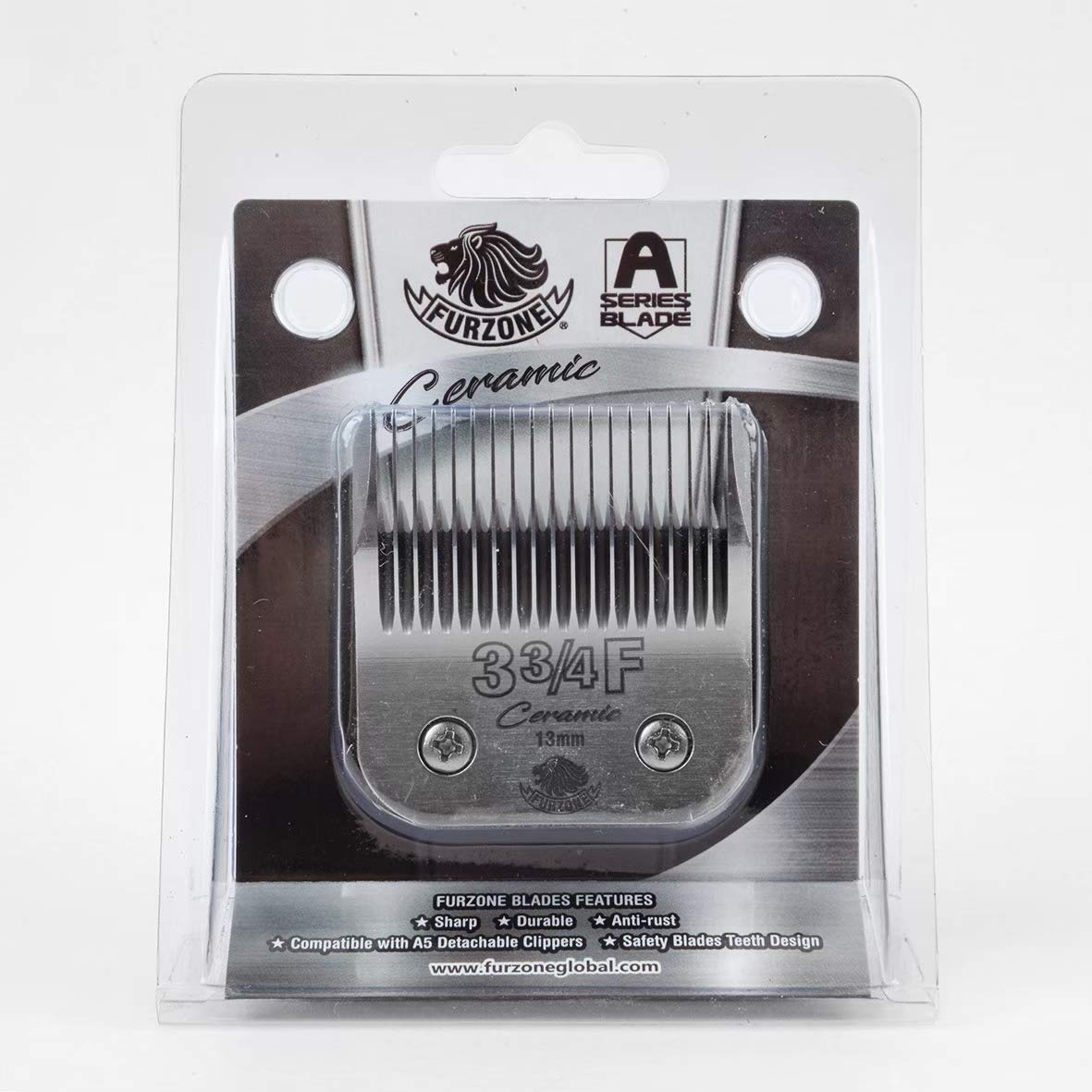 FURZONE Detachable Ceramic Blade - Size 3 3/4F Blade 1/2", Made of High-Tech Ceramic Materials, Compatible with Most Andis, Oster, Wahl A5 Clippers