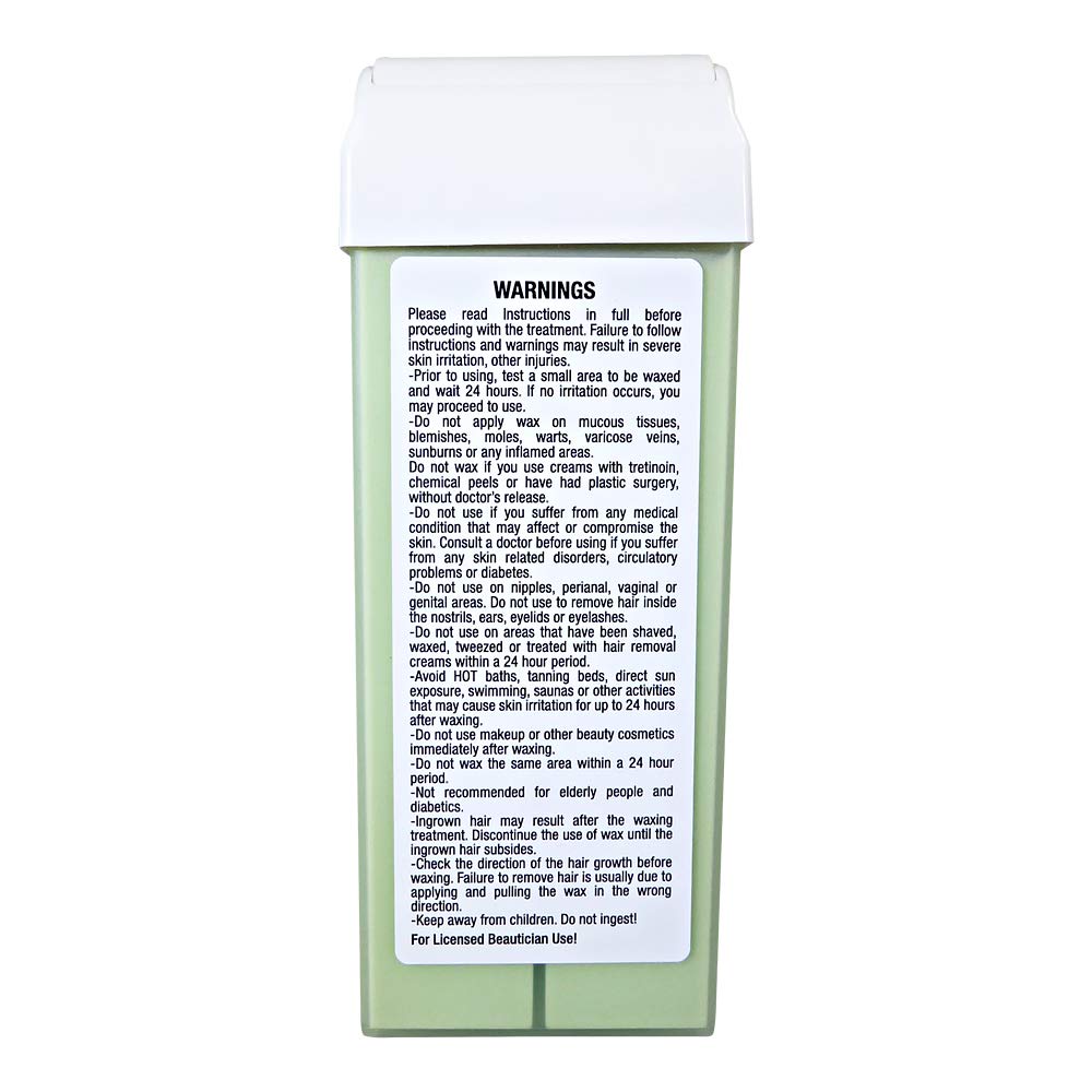 Waxness Soft Wax Cartridge Olive Oil 3.38 oz (96 g) – Professional Strip Wax Roll-On for Face & Body – Made in Italy