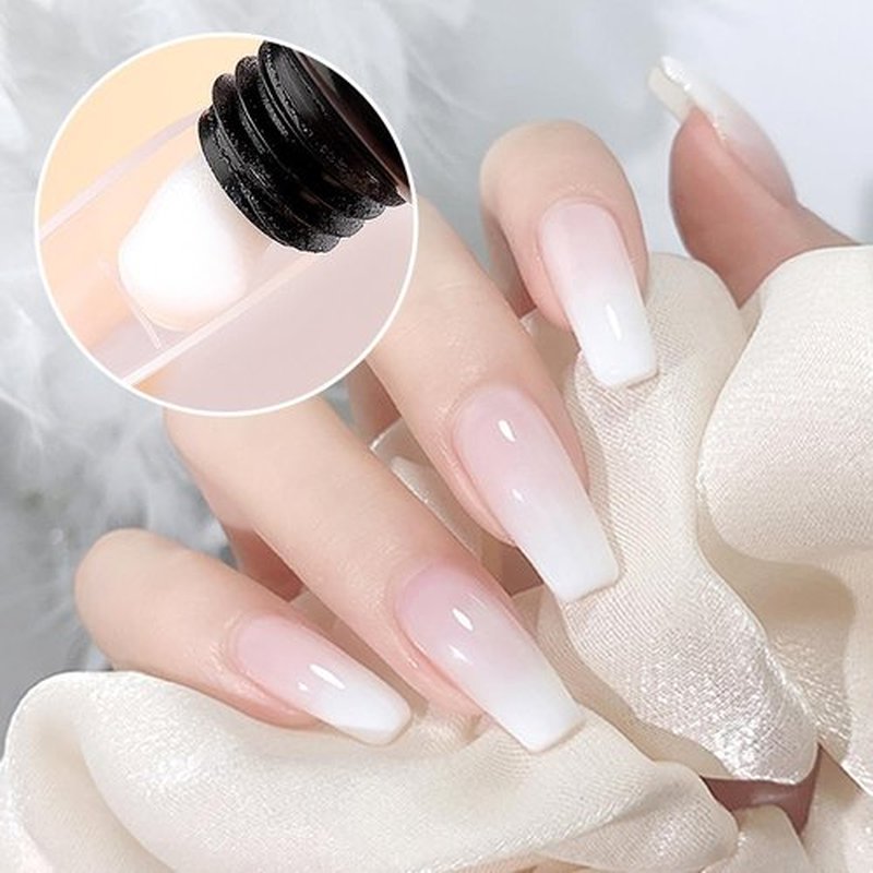 SUTOKAKA Poly Gel Nail Kit, 3 Colors White Nude Pink with Slip Solution Dual Nail Forms Dual-Ended Brush, Builder Gel Enhancement Starter Kit for Manicure DIY Salon Home Use
