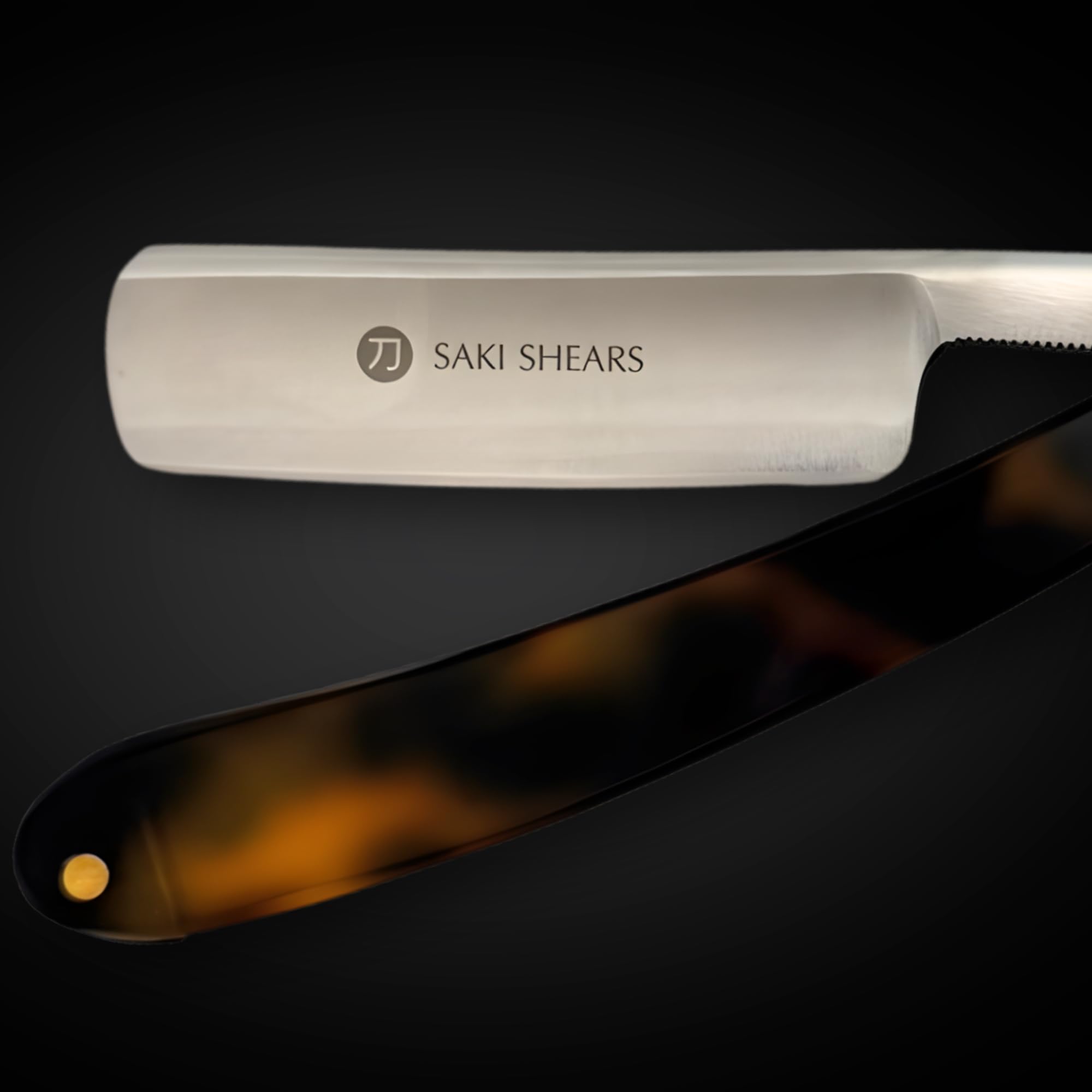 Shaving Straight Edge Razor from Saki Shears (Blonde Tortoise)