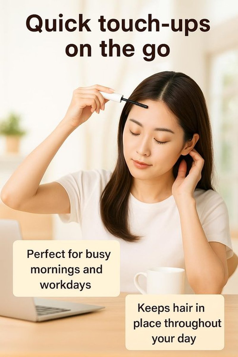 Plus eau Point Repair Super Hard Hair Finishing Stick - Extra Strong Baby Hair & Edge Control, Hair Mascara for Slick Back & Bangs, Made in Japan, Jasmine & Lily Scent