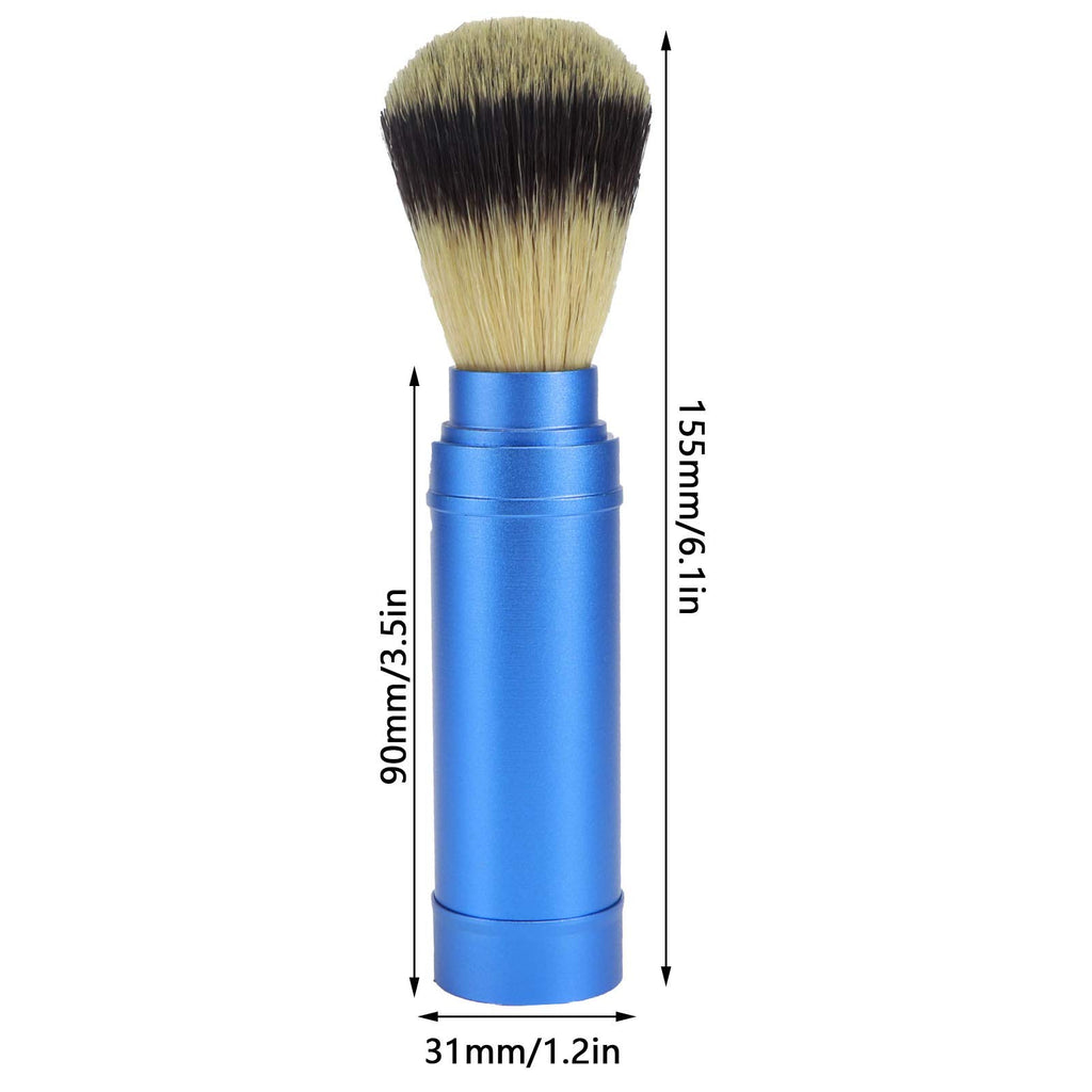 Travel Shaving Brush- Soft Synthetic Luxury Shave Brush, Retractable Facial Cleaning Grooming Tool for Shaving Razor,Safety Razor, Double Edge Razor, Straight Razor