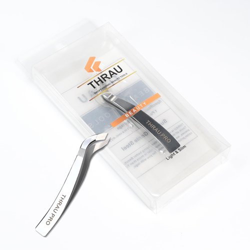 THRAU Mini Cuticle Trimmer Tweezers, Professional Cuticle Nippers Cutter for Manicure and Pedicure, Stainless Steel Precise Nail Clippers Scissors