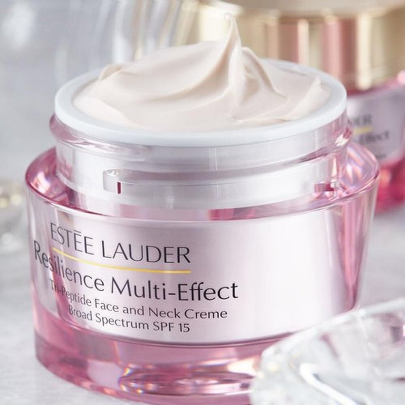 Estée Lauder Resilience Multi-Effect Tri-Peptide Face & Neck Cream SPF 15 - Plumping Anti-Aging Moisturizer