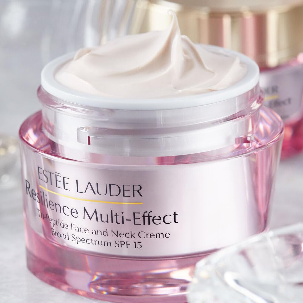 Estée Lauder Resilience Multi-Effect Tri-Peptide Face and Neck Moisturizer with SPF 15 for Normal/Combination Skin | Plumping & Anti-Aging | Firming Cream, 1.7 Ounce
