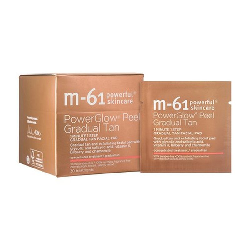 M-61 PowerGlow Peel | Exfoliating Facial Peel for Streak-Free Radiant Tan - 2 oz