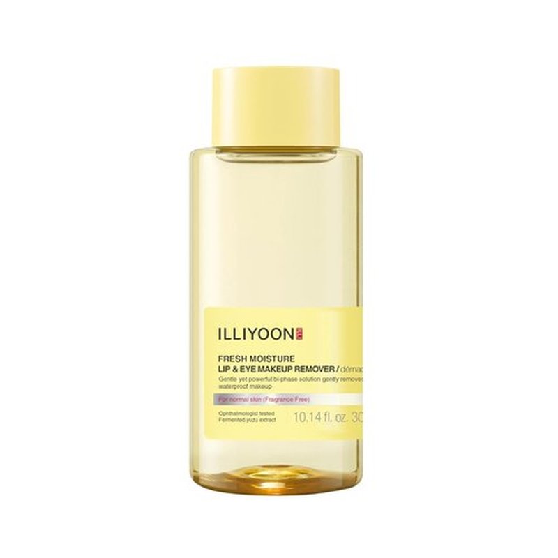 Illiyoon Fresh Moisture Makeup Remover - Gentle Waterproof Formula with Yuzu Extract | 0.14 Fl.Oz (300ml)