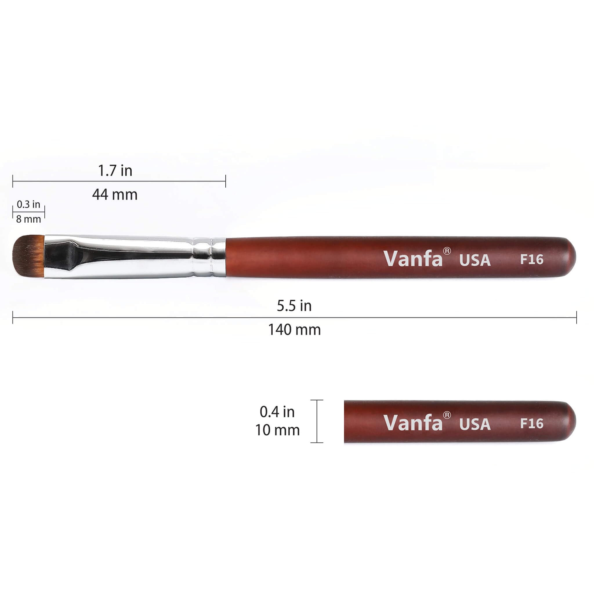 Vanfa French Brush for Nails, Clean up brush for Gel Nail Polish F16