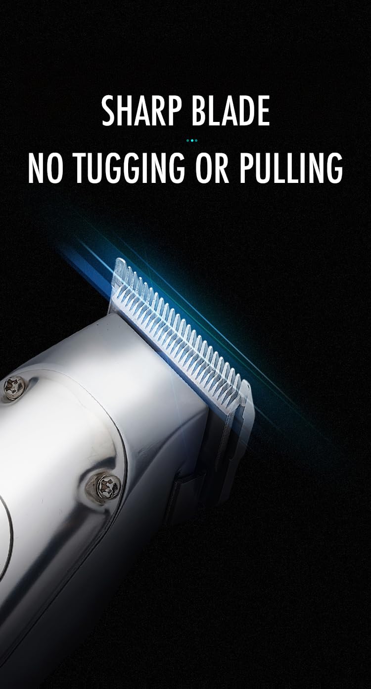 Tips for Clips Professional Hair Clippers for Men - Cordless Hair Clippers Machine - Barber Electric Hair Trimmer Men Clippers & Accessories Set - Grooming Beard & Hair Cutting Kit (13 Pieces)
