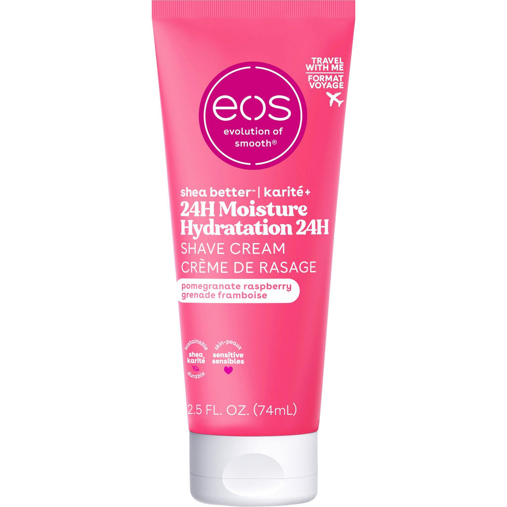 eos Travel Pomegranate Raspberry Women's Shave Cream- Toiletries, Mini Shave Cream, 2.5 fl oz