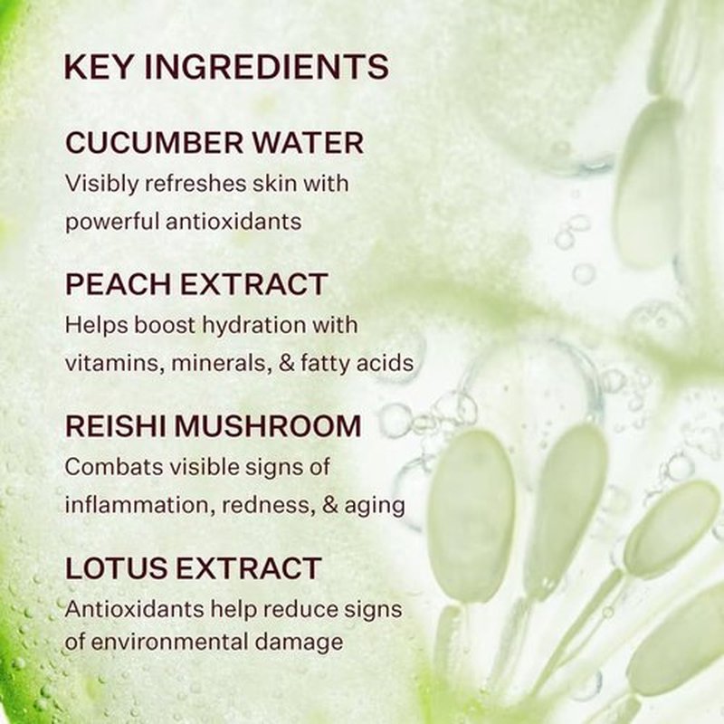 Peach & Lily - Glass Skin Veil Mist - Hydrating Facial Mist with Cucumber Water & Lotus - 3.38 oz | Vegan & Cruelty-Free