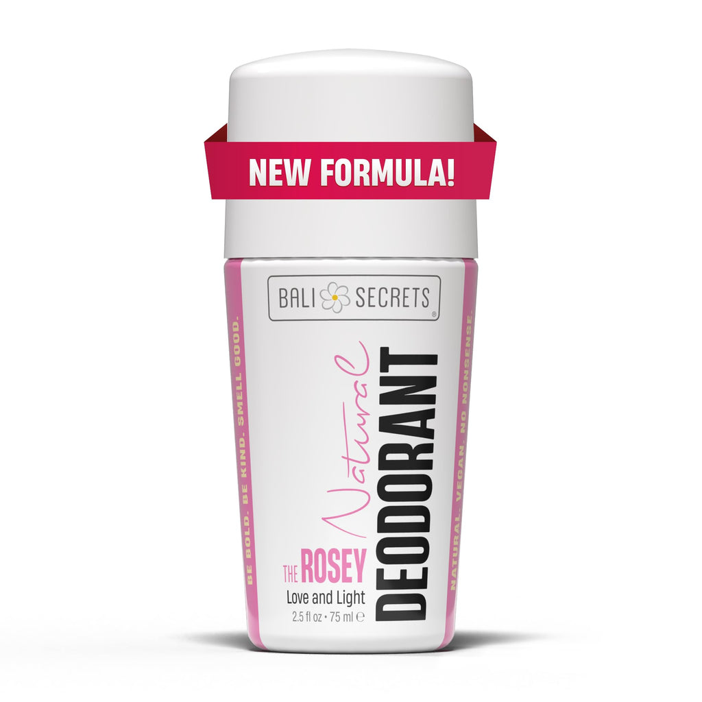 Bali Secrets The New Formula Natural Deodorant for Women & Men. Nonsense Free. Clean Formula for Sensitive Skin. Strong & Reliable Odor Protection. No Synthetic Aluminum. Organic & Vegan [THE ROSEY]