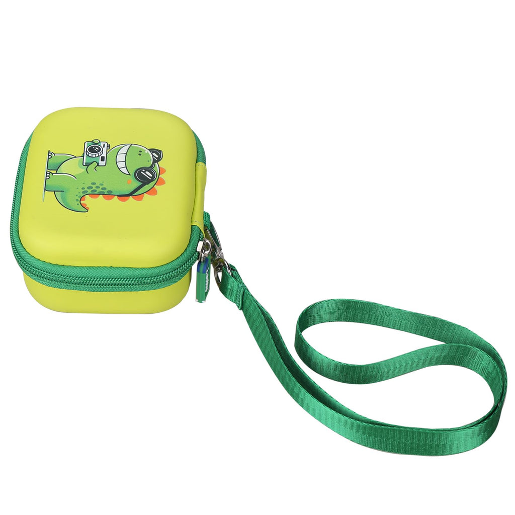 worfty Kids Camera Case Compatible with YEEHAO/Goopow/Hangrui/Masterbee/OUTUVAS/GKTZ Digital Video Camera Toys Camcorder Storage Holder Carrying - Green Dinosaur(Case Only) (Green dinosaur)