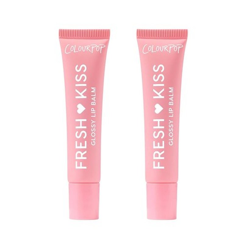 ColourPop Fresh Kiss Glossy Lip Balm - Hydrating Formula with Peptides & Vitamin E - Strawberry Milk (2 Count)