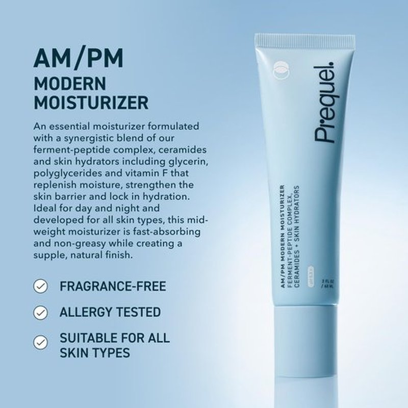 Prequel Skin AM/PM Modern Moisturizer - Hydrating Face Cream with Peptides & Ceramides for All Skin Types