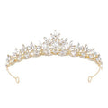 JITINX Crystal Tiaras & Crowns for Women, Bride Royal Queen Headband Princess Headpieces for Birthday Cake Crown & Prom Pageant Party (Gold Crown)