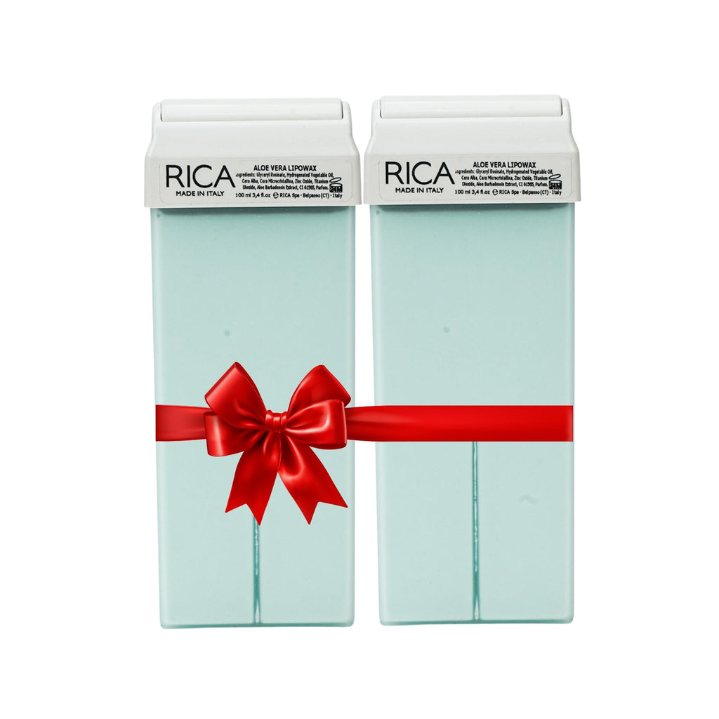 Rica Aloe Vera Roll-On Wax Kit (Set of 2 Refill Wax) 100 ML - Made in Italy