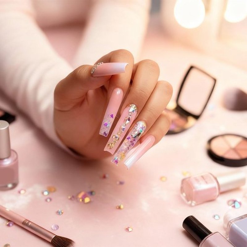 Dansib 480 Pcs Original Sandwich Nails Dual Forms Include Long Coffin Shape and Almond Round Nail Mold for Quick Nails Extension, 30 Sizes Plastic Form, Salon Nail Art Tools, Instruction Included