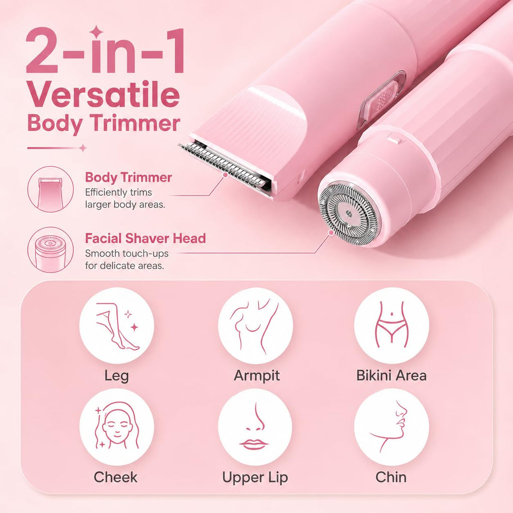Bikini Shaver Women's Electric Razor Electric Bikini Trimmer for Women Painless Electric Razors for Pubic Hair, Face, Legs, IPX7 Waterproof Underarms Electric Bikini Trimmer for Women