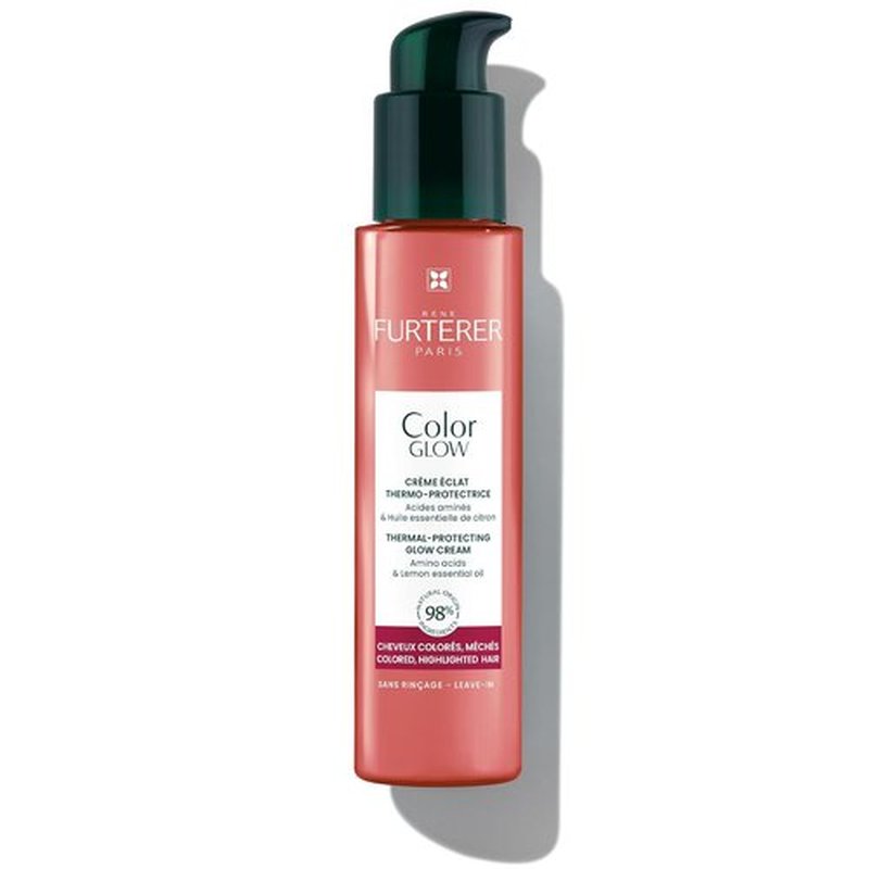 René Furterer Color Glow Cream - Thermal-Protecting Formula with Amino Acids & Lemon Oil, 3.3 fl oz