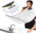 Beard Bib Beard Apron, Beard Hair Catcher for Men Shaving & Trimming Non-Stick Waterproof Beard Cape Grooming Cloth with 3 Suction Cups Birthday Gifts for Men Him Boyfriend