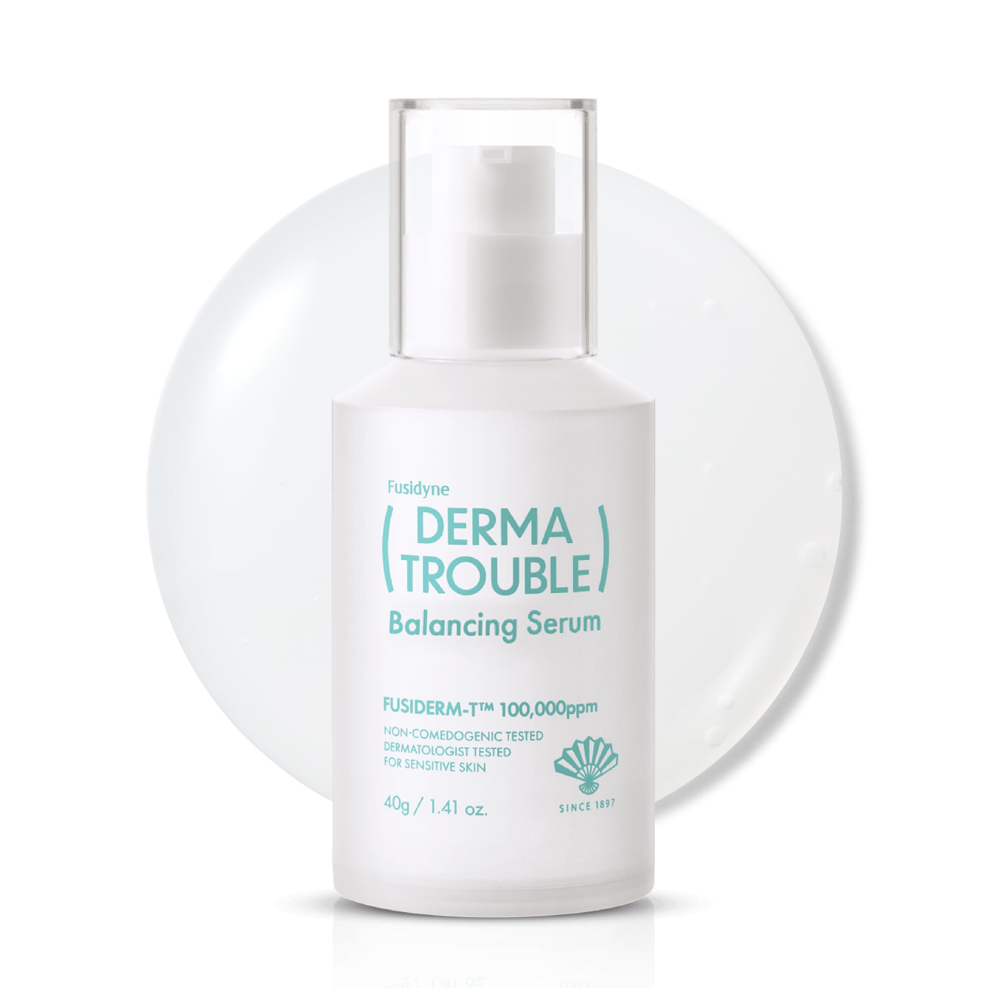 Fusidyne Derma Trouble Balancing Serum (1.4oz) - Korean Skin Care Serum with Fusiderm-T 100,000ppm to Help Support Moisture and Oil Balance for Acne-Prone Skin